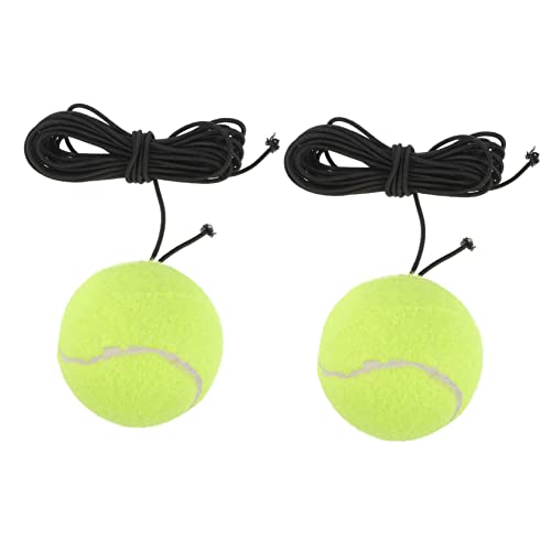 PENIKOKO 2 Stück Tennisbälle für Hunde mit Seil Interaktives Hundespielzeug für Training und Beschäftigung im Freien Strapazierfähige Apportierbälle Bewegung und Spaß von PENIKOKO