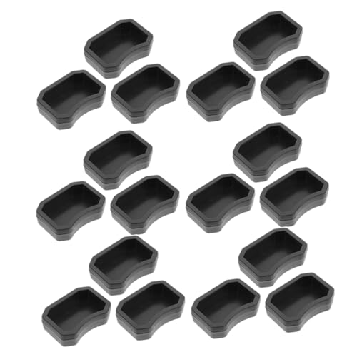 PENIKOKO 20 Stück Klettern des Haustierwasserbeckens Schildkrötenschale Schüssel Gericht Essen Gecko Futternapf für Terrarien Terrarienschalen Eidechsenschale Plastik Black von PENIKOKO
