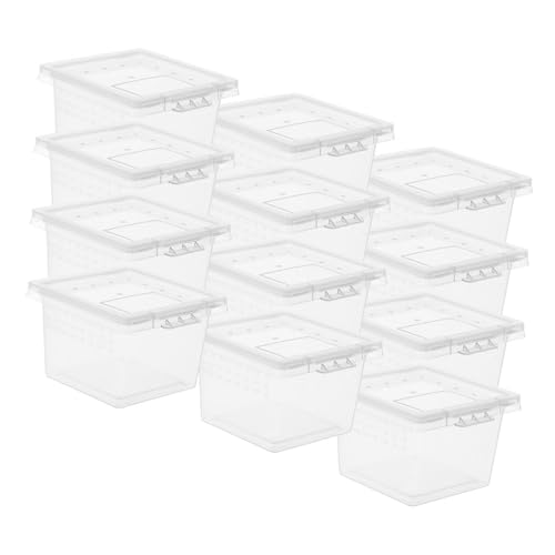 PENIKOKO 20 Stück Teiliges Reptilien Zuchtbox aus Langlebigem mit Belüftungslöchern Transparent für Spinnen Geckos Schlangen und Kleine Terrarientiere Vielseitig Einsetzbar von PENIKOKO
