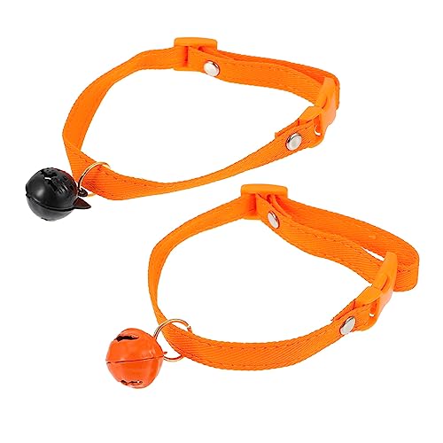 PENIKOKO 2Stücke Halloween Katzenhalsband Mit Einstellbarem Design Kürbis Und Gespenster Anhängern Partys Für Katzen Und Kleine von PENIKOKO