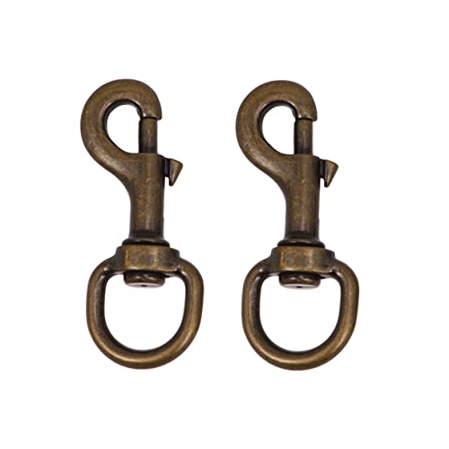 PENIKOKO 2Stücke Haustier Kragenhaken mit Drehgelenk aus Clips für Hundeleinen und Katzenzubehör Drehbar für und Geschirre Bronze von PENIKOKO