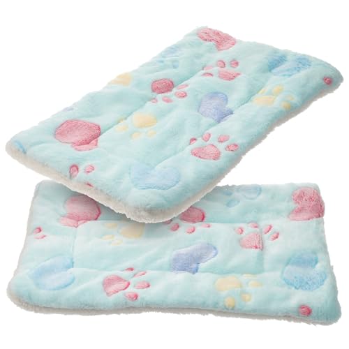 PENIKOKO 2Stücke Haustier Schlafmatte Für Kleine Weiche Und Fleece Für Hamster Meerschweinchen Und Andere Kleintiere Winterfeste Unterlage von PENIKOKO