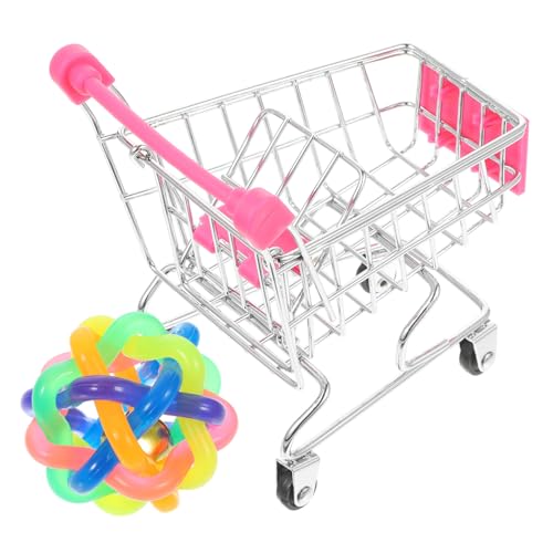 PENIKOKO 2Stücke Papagei Mini Einkaufswagen Pädagogisches Kauspielzeug mit Ball für Fördert Koordination von Papageien Sittichen und Lovebirds Farbenfrohes PENIKOKO 2Stücke Papagei Mini Einkaufswagen Pädagogisches Kauspielzeug mit Ball für Fördert Koordination von Papageien Sittichen und Lovebirds Farbenfrohes von PENIKOKO