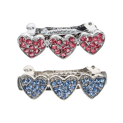 PENIKOKO 2Stücke Welpenhaar Clip mit Rhinestones Dekorative Hundebarrette für Katzen Eleganter Kopfschmuck und für Besondere Anlässe von PENIKOKO