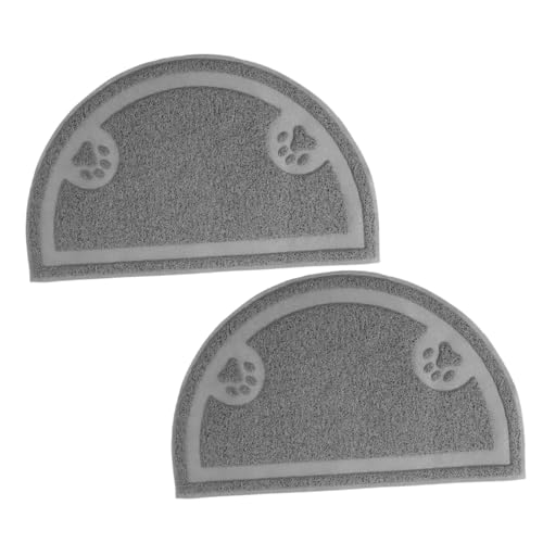 PENIKOKO 2stücke Katzenstreumatte Für Katzentoilette Katzenstreuteppich Aus PVC Katzenstreumatten Indoor Katzenstreuunterlagen Für Haustiere Futterfressmatte Zum Auffangen Von Streu von PENIKOKO