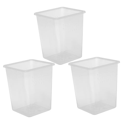 PENIKOKO 3 Stück Kleine Transparente Reptilien Fütterungsbox mit Belüftungslöchern Robustes Terrarium für Spinnen Schnecken Kleine Haustiere und Insektenhaltung von PENIKOKO