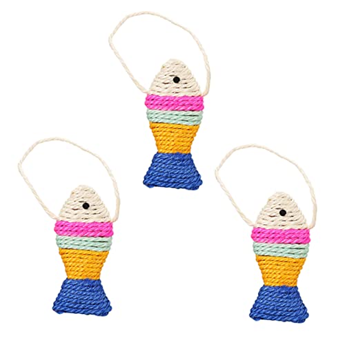 PENIKOKO 3Stücke Teiliges Sisal Krallenspielzeug Fischform Für Katzen Lustiges Schleifspielzeug Zur Beschäftigung Und Krallenpflege Zufällige Langlebig PENIKOKO 3Stücke Teiliges Sisal Krallenspielzeug Fischform Für Katzen Lustiges Schleifspielzeug Zur Beschäftigung Und Krallenpflege Zufällige Langlebig von PENIKOKO
