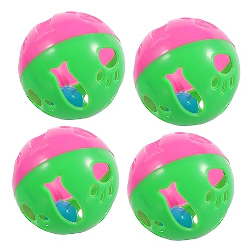 PENIKOKO 4 Stück Glocke Katzenspielzeug für bunt Rollen Interactive cat Toy interaktiver katzenball Haustiere Katze klingendes Pet Bälle Plastik PENIKOKO 4 Stück Glocke Katzenspielzeug für bunt Rollen Interactive cat Toy interaktiver katzenball Haustiere Katze klingendes Pet Bälle Plastik von PENIKOKO