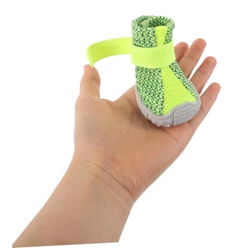 PENIKOKO 4 Stück Haustier Jahreszeiten Sportschuhe Hundeschuhe für kleine Hunde Hundeschuhe für Haustiere Kleine Hundebereich Welpenstiefel Corgi-Schuhe Plastik Grün PENIKOKO 4 Stück Haustier Jahreszeiten Sportschuhe Hundeschuhe für kleine Hunde Hundeschuhe für Haustiere Kleine Hundebereich Welpenstiefel Corgi-Schuhe Plastik Grün von PENIKOKO