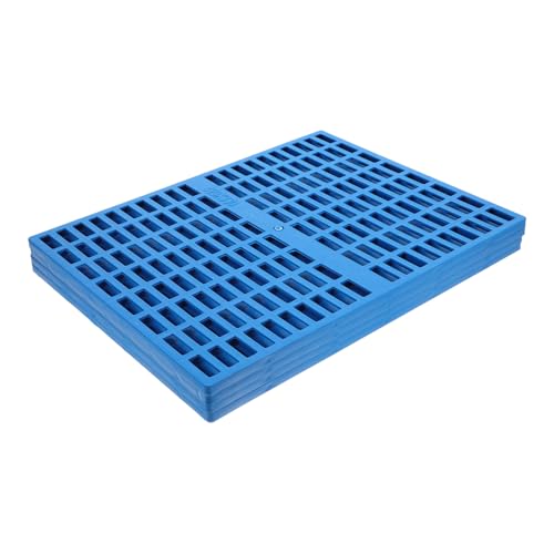 PENIKOKO 4 Stück Haustierkäfigmatte Meerschweinchenstall für Käfig Fußkissen klein Kaninchen verschleißfeste Bodenbeläge Hasenfüße Pad Hasenkäfigmatte Fußmatten Plastik Blue von PENIKOKO