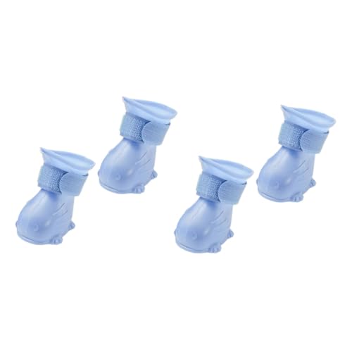 PENIKOKO 4 Stück wasserdichte Hunderegenstiefel aus Strapazierfähigem Tep Material rutschfest Komfortabel und Bequem für Kleine Hunde Hellblau Wasserfeste Pfotenschuhe für Regnerische Tage PENIKOKO 4 Stück wasserdichte Hunderegenstiefel aus Strapazierfähigem Tep Material rutschfest Komfortabel und Bequem für Kleine Hunde Hellblau Wasserfeste Pfotenschuhe für Regnerische Tage von PENIKOKO