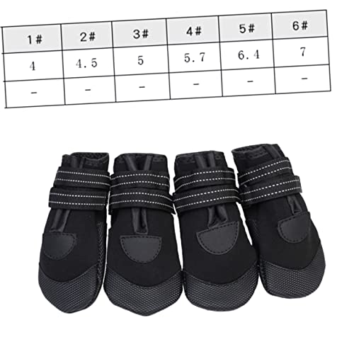 PENIKOKO 4 Stück wasserdichte Winter Hundeschuhe für Kleine Hunde Reflektierende rutschfeste aus Atmungsaktivem Material Perfekter Pfotenschutz für Kalte und Schwarz von PENIKOKO