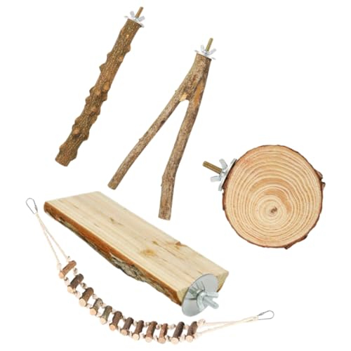 PENIKOKO 5 Stück Natürliche Papageien Sitzstangen aus Holz Teiliges mit Leitern Kauspielzeug Vogelkäfig Zubehör für Wellensittiche Nymphensittiche und Kleine Vögel zum Klettern und Ruhen PENIKOKO 5 Stück Natürliche Papageien Sitzstangen aus Holz Teiliges mit Leitern Kauspielzeug Vogelkäfig Zubehör für Wellensittiche Nymphensittiche und Kleine Vögel zum Klettern und Ruhen von PENIKOKO