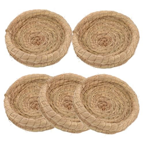 PENIKOKO 5 Stück Teiliges Kleines Stroh Nest für Kleintiere Handgewebtes Schlafnest für Kaninchen und Vögel Atmungsaktives Komfortables Ruhebett für Außen Innengehege Dekoratives Vogelhaus PENIKOKO 5 Stück Teiliges Kleines Stroh Nest für Kleintiere Handgewebtes Schlafnest für Kaninchen und Vögel Atmungsaktives Komfortables Ruhebett für Außen Innengehege Dekoratives Vogelhaus von PENIKOKO