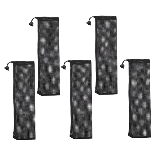 PENIKOKO 5 Stück Teiliges Vogelfutternetz mit Kordelzug Langlebiger Nylon Futterbeutel zum Aufhängen Auslaufsicherer Vogelfutterspender für Wildvögel Praktischer Outdoor Samenhalter für von PENIKOKO