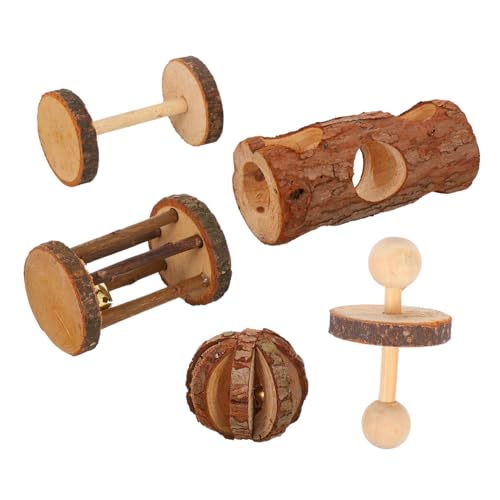 PENIKOKO 5Stücke Teiliges Hamster Holzspielzeug Kauspielzeug für Hamster Bissbeständige Molspielzeuge für Körperliche Aktivität und Fördert Bewegung und Koordination PENIKOKO 5Stücke Teiliges Hamster Holzspielzeug Kauspielzeug für Hamster Bissbeständige Molspielzeuge für Körperliche Aktivität und Fördert Bewegung und Koordination von PENIKOKO
