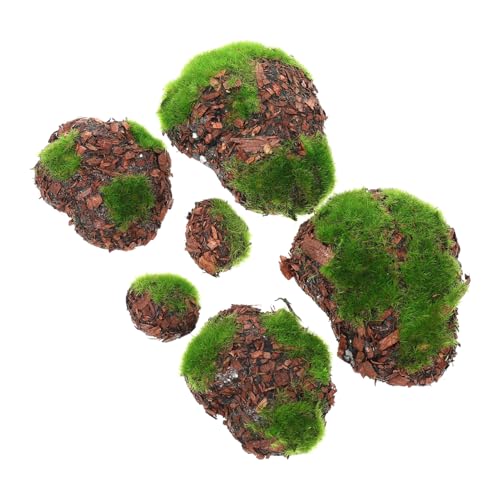 PENIKOKO 6 Stück Imitation Mooskugeln Dekorative Steine für Aquarium DIY Kunsthandwerk Bonsai Mikro Landschaftsbau Natürliche Heimdekoration PENIKOKO 6 Stück Imitation Mooskugeln Dekorative Steine für Aquarium DIY Kunsthandwerk Bonsai Mikro Landschaftsbau Natürliche Heimdekoration von PENIKOKO