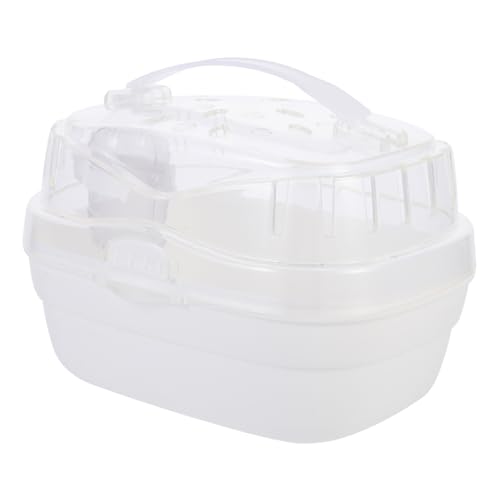 PENIKOKO Atmungsaktive Tragbare Hamster Transportbox mit Praktischem Griff Vielseitiger Kleintierkäfig für Hamster Igel Kaninchen und Kleine Haustiere für Ausflüge und Reisen von PENIKOKO