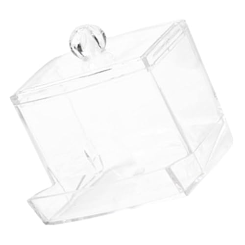 PENIKOKO Automatischer Transparenter Geflügel futterspender aus Acryl mit Schraubbefestigung Robuste Futterbox für Hühner Papageien Tauben und Kleine Vögel Platzsparender Futtertrog für von PENIKOKO