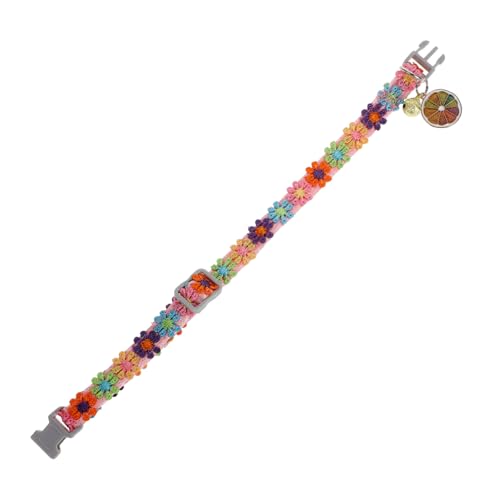PENIKOKO Buntes Verstellbares Spitzenblumen mit Glöckchen Leichtes Dekoratives und Hundehalsband Bezauberndes Accessoire für Kätzchen und Kleine Hunde Festlich und Komfortabel von PENIKOKO