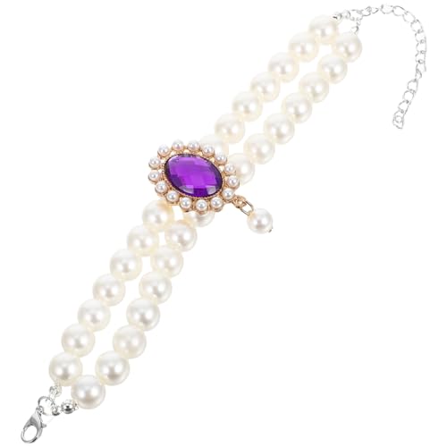 PENIKOKO Doppelstrang Perlenhalsband für Kleine und Katzen Verstellbares Haustierhalsband mit Charms für Langlebige und Tieraccessoires von PENIKOKO