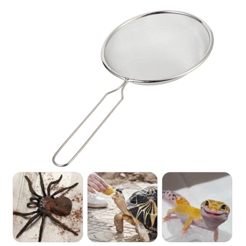 PENIKOKO Edelstahl Sandschaufel mit Feinem Mesh Sieb für Reptilien Terrarium Reinigung Rostfrei Langlebig Geeignet für Schildkröten Echsen Spinnen Einfache Handhabung Hygienisches von PENIKOKO