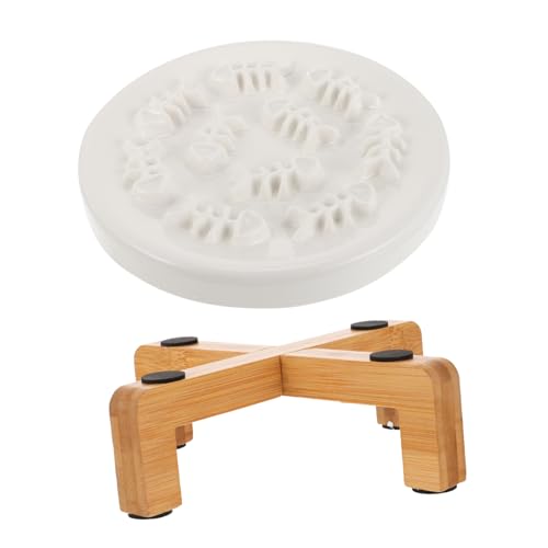 PENIKOKO Erhöhter Hundenapf Keramik Slow Feeder mit Holzständer für Kleine Hunde und Katzen Schützend für Hals und Natürliches Fressverhalten Rutschfestes Futternapf für Langsames Füttern PENIKOKO Erhöhter Hundenapf Keramik Slow Feeder mit Holzständer für Kleine Hunde und Katzen Schützend für Hals und Natürliches Fressverhalten Rutschfestes Futternapf für Langsames Füttern von PENIKOKO