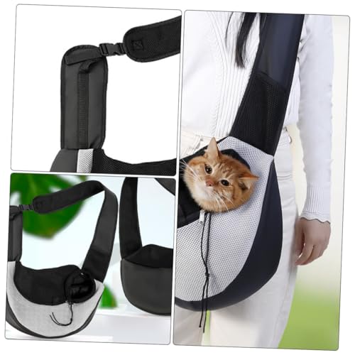 PENIKOKO Faltbare Haustier Tragetasche Atmungsaktive Netz transporttasche mit Großer Kapazität Strapazierfähiger Polyester PVC Materialmix für Katzen und Kleine Hunde Unterwegs von PENIKOKO