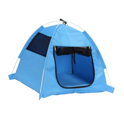 PENIKOKO Faltbares Outdoor Zelt für Haustiere Katzen und Hundebett Moskitonetz Komfortabel und Atmungsaktiv für Garten und Reisen Blau von PENIKOKO