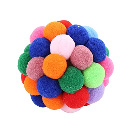 PENIKOKO Bell Toys Katzenbälle Mit Glöckchen Bunte Kunststoff-spielbälle Für Katzen Interaktive Spielzeuge Zufällige Farben von PENIKOKO