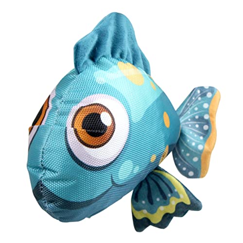 PENIKOKO Goldfisch Hundespielzeug aus Oxford Quietschendes Kauspielzeug für Zahnpflege Bissfestes Langlebiges Pet Toy zur Zahnreinigung und Kieferstärkung Blau PENIKOKO Goldfisch Hundespielzeug aus Oxford Quietschendes Kauspielzeug für Zahnpflege Bissfestes Langlebiges Pet Toy zur Zahnreinigung und Kieferstärkung Blau von PENIKOKO