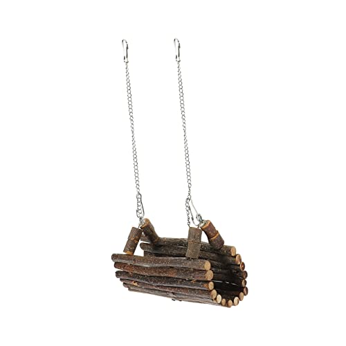 PENIKOKO Hängende Hamsterschaukel aus Holz Tunnel Design Swing für Hamsterkäfig Sicheres und Langlebiges Haustierspielzeug für Chinchillas Ratten und Andere Kleine Fördert PENIKOKO Hängende Hamsterschaukel aus Holz Tunnel Design Swing für Hamsterkäfig Sicheres und Langlebiges Haustierspielzeug für Chinchillas Ratten und Andere Kleine Fördert von PENIKOKO