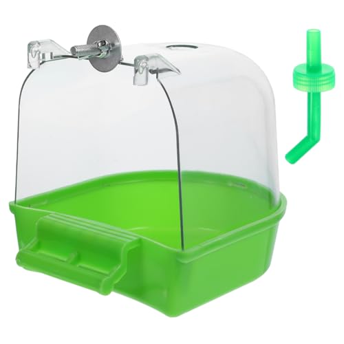 PENIKOKO Hängende Vogelbadewanne aus Robustem Auslaufsicher Vielseitig für Wellensittiche und Papageien und Wasserbad im Käfig Vogelkäfig Zubehör Grün PENIKOKO Hängende Vogelbadewanne aus Robustem Auslaufsicher Vielseitig für Wellensittiche und Papageien und Wasserbad im Käfig Vogelkäfig Zubehör Grün von PENIKOKO