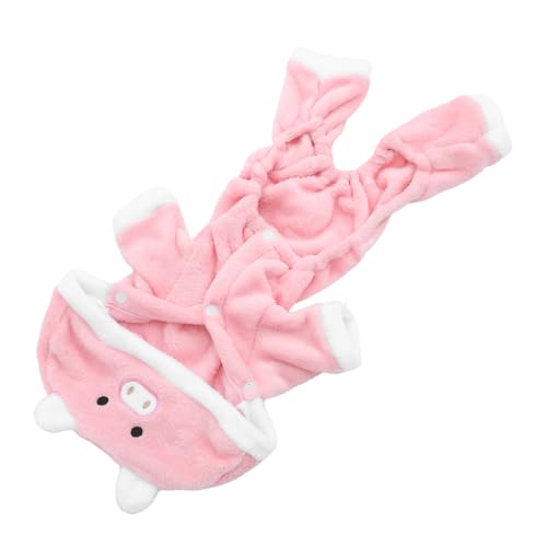 PENIKOKO Halloween Pig Haustierkostüm Warmer Hundepullover mit Kapuze Süßes Weihnachtskostüm für Hunde und Katzen Einfach Anzuziehen Praktisches Festoutfit für Party und Cosplay von PENIKOKO
