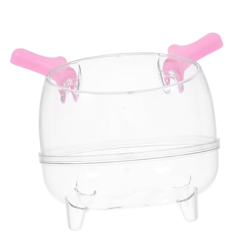 PENIKOKO Hamster Badezimmer Toilette Hamster-iglu Toilettenartikel Für Haustiere Bunny Cage Accessoires Tierischer Sandkasten Häschen-Feeder Hamsterspielzeug Und Zubehör Rosa Das Haustier von PENIKOKO
