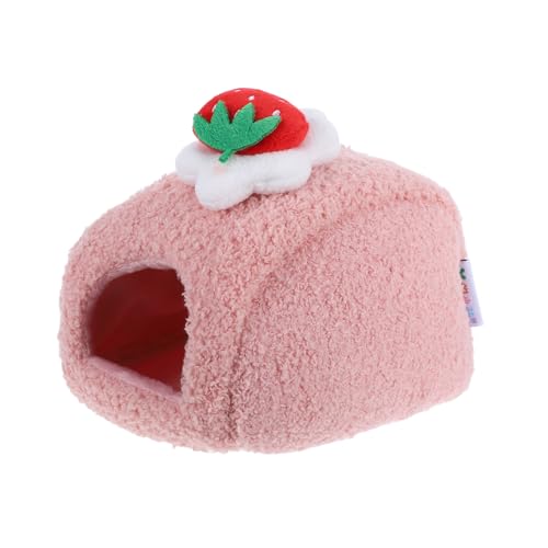 PENIKOKO Hamster Baumwollnest Schlafendes Haus Kleines Tier Sommerhamsternest Unterschlupf Für Hamster Hamster-guckhaus Hamsterhaus Hamsterschutzhaus Kleines Tierkäfigzubehör Baumwolle Rosa von PENIKOKO