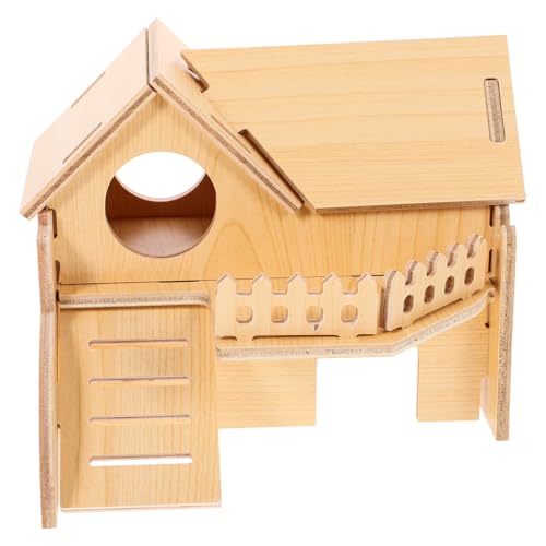PENIKOKO Hamster Holzhaus Kleintier Versteck mit Doppelstock Warmes Schlafhaus für Zwerghamster Mäuse und Kleine Haustiere Haustierhaus aus Naturholz für Innenbereich PENIKOKO Hamster Holzhaus Kleintier Versteck mit Doppelstock Warmes Schlafhaus für Zwerghamster Mäuse und Kleine Haustiere Haustierhaus aus Naturholz für Innenbereich von PENIKOKO