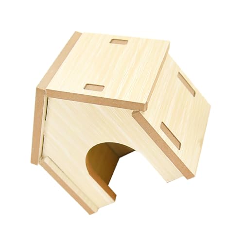 PENIKOKO Hamster Holzhaus Nest aus Natürlichem Holz Langlebiges Geruchsfreies Versteck für Zwerghamster Kleines Haustierhaus zum Schlafen und Einfach zu Reinigen Sicher und Komfortabel von PENIKOKO