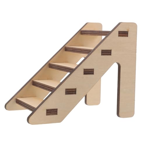 PENIKOKO Hamster Holzleiter aus Natürlichem Holz Stabile Kletterleiter für Zwerghamster und Kleintiere Installieren für Käfigtraining und Beschäftigung von PENIKOKO