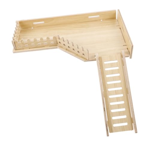PENIKOKO Hamster Holzplattform mit Leiter Robustes Kletterspielzeug für Kleine Nager Vielseitige Holzleiter als Trennwand und Spielbrett für Meerschweinchen Zwerghamster Rennmäuse für PENIKOKO Hamster Holzplattform mit Leiter Robustes Kletterspielzeug für Kleine Nager Vielseitige Holzleiter als Trennwand und Spielbrett für Meerschweinchen Zwerghamster Rennmäuse für von PENIKOKO