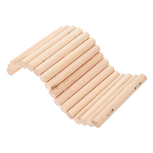 PENIKOKO Hamster Kletterleiter Aus Holz Bissbeständig Langlebig Für Kleine Haustiere Wie Hamster Und Meerschweinchen Fördert Bewegung Und Koordination Sicheres Design von PENIKOKO