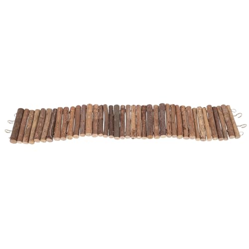 PENIKOKO Hamster Kletterleiter Holzbrücke Kleintier Versteck und Ruheplatz für Hamster Mäuse Gerbils Kleintierzubehör Nagetier Kletterspielzeug Holzleiter für Hamstergehege von PENIKOKO