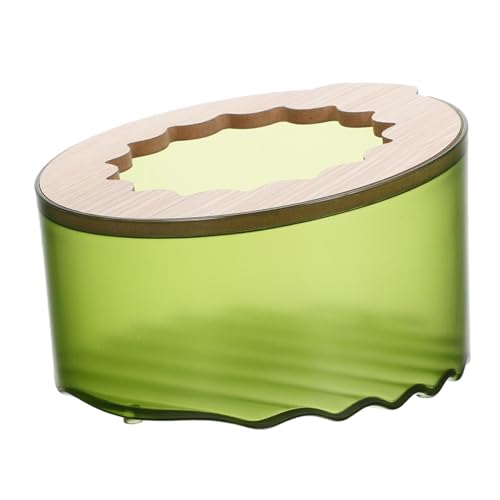 PENIKOKO Hamster Sandbad Wanne aus Robustem mit Holz Transparentes Sandbecken für Meerschweinchen und Kleintiere Langlebig und Stilvoll für Spielerisches Baden und Hygiene von PENIKOKO