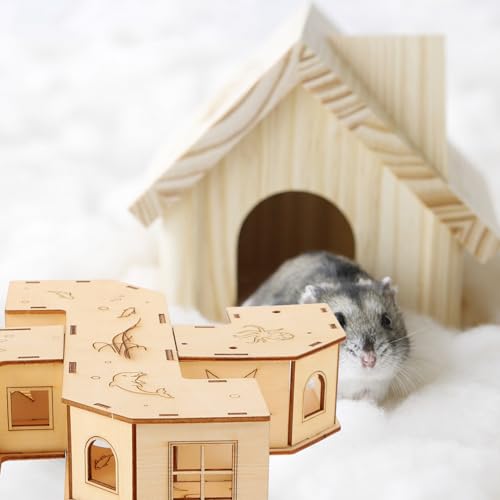 PENIKOKO Hamster Tunnel aus Natürlichem Holz Langlebiges Labyrinth für Kleintiere Kletterfestes Kratzfestes Trainingsspielzeug für Zwerghamster und Mäuse Kompakte für Platzsparende Haltung PENIKOKO Hamster Tunnel aus Natürlichem Holz Langlebiges Labyrinth für Kleintiere Kletterfestes Kratzfestes Trainingsspielzeug für Zwerghamster und Mäuse Kompakte für Platzsparende Haltung von PENIKOKO