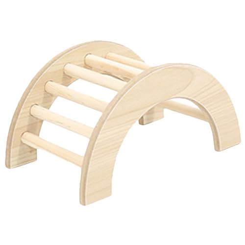 PENIKOKO Hamster-spielzeugbrücke Tiere Nagetier Klein Brückenrampen, Kauspielzeug Klettern Hamsterspielzeug Haustier Rattenleiter Hamster-kletterleiter Holzleiter Hamsterkäfigleiter Hölzern von PENIKOKO