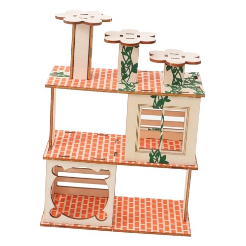PENIKOKO Hamsterhaus aus Robustem Holz Reißfestes Versteck mit Mehrkammerigem Design Komfortables Nagerhaus für Hamster Zwerghamster Meerschweinchen und Kleine Kleintiere Dekoratives PENIKOKO Hamsterhaus aus Robustem Holz Reißfestes Versteck mit Mehrkammerigem Design Komfortables Nagerhaus für Hamster Zwerghamster Meerschweinchen und Kleine Kleintiere Dekoratives von PENIKOKO