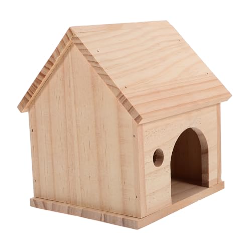PENIKOKO Hamsterversteck aus Holz Sichere und Natürliche Hütte für Hamster und Meerschweinchen Verschleißfest und Ausruhen Design für Kleine Haustiere von PENIKOKO