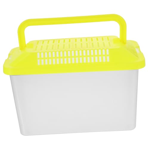 PENIKOKO Handheld Aquarium Transportbox Transparente Haustierbox für Goldfische und Schildkröten PP Material Zufällige Farbdeckel für Hamster und Kleine Haustiere PENIKOKO Handheld Aquarium Transportbox Transparente Haustierbox für Goldfische und Schildkröten PP Material Zufällige Farbdeckel für Hamster und Kleine Haustiere von PENIKOKO
