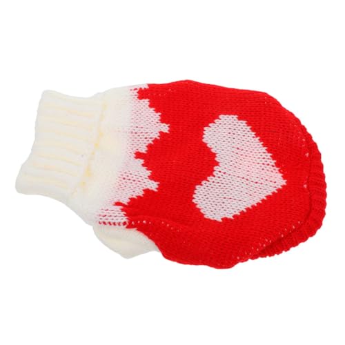 PENIKOKO Haustierpullover Herzförmige Dekorationen Hundebekleidung Pullover Kätzchenpullover Weihnachtsbaumdekoration Aquarium Ornament Haustierspielzeug Hamsterbedarf Hundezähne von PENIKOKO