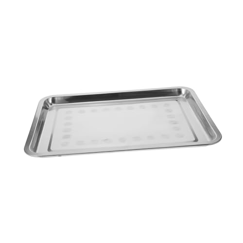 PENIKOKO Haustiertablett Haustiere Hasenkäfig Zubehör für Hundekisten klein Tabletts Vogelkäfig Tablett Häschen Töpfchen Tablett Hundebox Tablett Rostfreier Stahl Silver von PENIKOKO